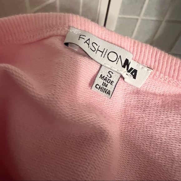 Pink Ruffled Shoulder Blouse - Picture 3 of 3